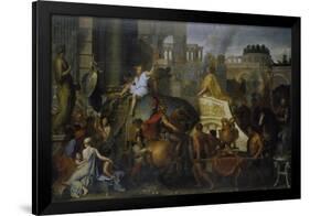 The Entrance of Alexander the Great into Babylon, C. 1673-Charles Le Brun-Framed Giclee Print