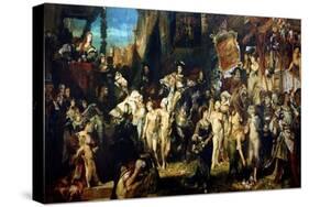 The Entrance of Emperor Charles V (1500-58) into Antwerp in 1520, 1878-Hans Makart-Stretched Canvas