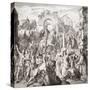 The Entrance of Frederick I Barbarossa into Milan, Italy in 1158, Accompanied by Henry the Lion…-null-Stretched Canvas