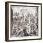 The Entrance of Frederick I Barbarossa into Milan, Italy in 1158, Accompanied by Henry the Lion…-null-Framed Giclee Print