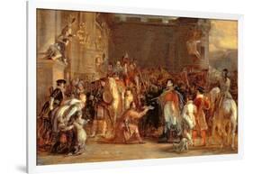 The Entrance of George IV (1762-1830) at Holyroodhouse, 1828-Sir David Wilkie-Framed Giclee Print