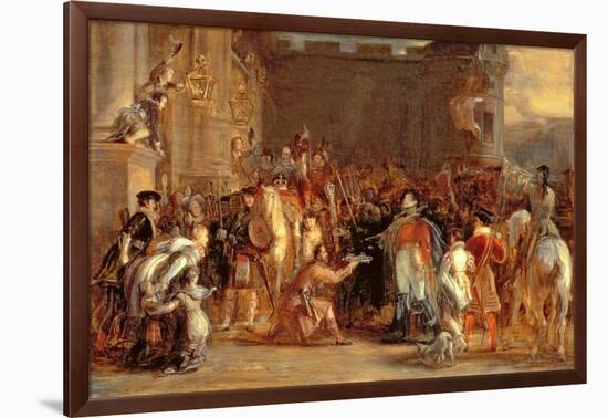 The Entrance of George IV (1762-1830) at Holyroodhouse, 1828-Sir David Wilkie-Framed Giclee Print