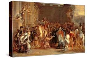 The Entrance of George IV (1762-1830) at Holyroodhouse, 1828-Sir David Wilkie-Stretched Canvas