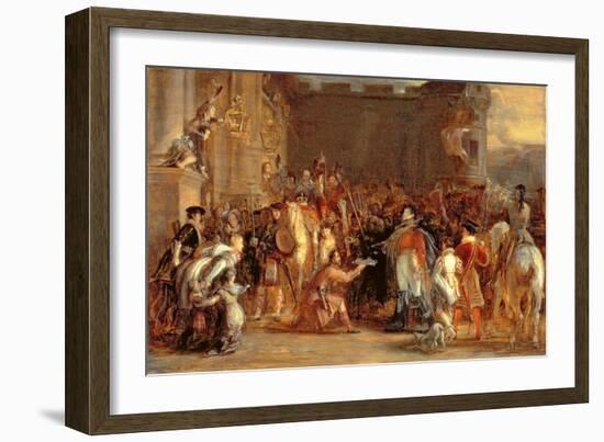 The Entrance of George IV (1762-1830) at Holyroodhouse, 1828-Sir David Wilkie-Framed Giclee Print