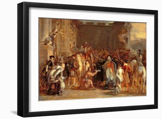 The Entrance of George IV (1762-1830) at Holyroodhouse, 1828-Sir David Wilkie-Framed Giclee Print