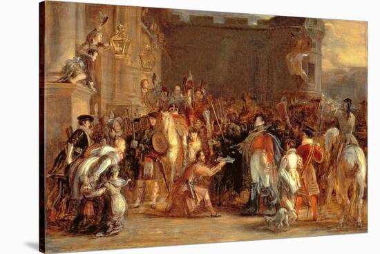 The Entrance of George IV (1762-1830) at Holyroodhouse, 1828-Sir David Wilkie-Stretched Canvas