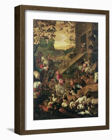 The Entrance of the Animals into the Ark-Jacopo Bassano-Framed Giclee Print