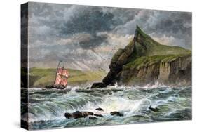 The Entrance to Fowey Harbour, Cornwall, 19th Century-null-Stretched Canvas