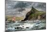 The Entrance to Fowey Harbour, Cornwall, 19th Century-null-Mounted Giclee Print