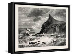 The Entrance to Fowey Harbour, Cornwall, UK, 19th Century-null-Framed Stretched Canvas