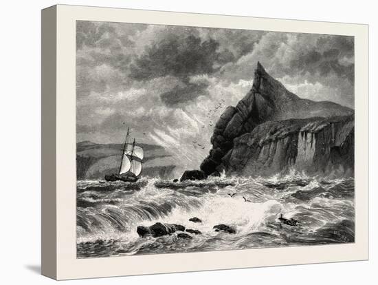 The Entrance to Fowey Harbour, Cornwall, UK, 19th Century-null-Stretched Canvas