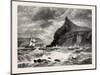 The Entrance to Fowey Harbour, Cornwall, UK, 19th Century-null-Mounted Giclee Print