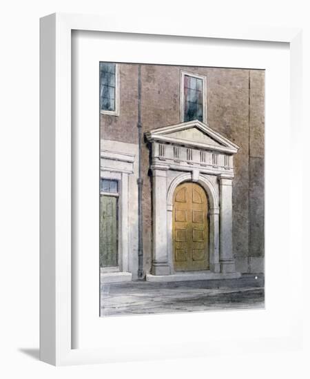 The Entrance to Masons' Hall, 1854-Thomas Hosmer Shepherd-Framed Giclee Print