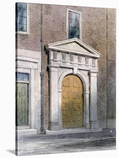 The Entrance to Masons' Hall, 1854-Thomas Hosmer Shepherd-Stretched Canvas