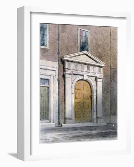 The Entrance to Masons' Hall, 1854-Thomas Hosmer Shepherd-Framed Giclee Print