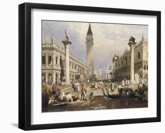 The Entrance to St Mark's Square, Venice-Samuel Prout-Framed Giclee Print