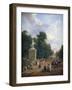 The Entrance to the Champs-Élysées, C1804-1836-Eustache Francois Duval-Framed Giclee Print