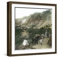 The Entrance to the Crater of the Papadajan Volcano (Island of Java, Indonesia), around 1900-Leon, Levy et Fils-Framed Photographic Print