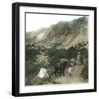 The Entrance to the Crater of the Papadajan Volcano (Island of Java, Indonesia), around 1900-Leon, Levy et Fils-Framed Photographic Print