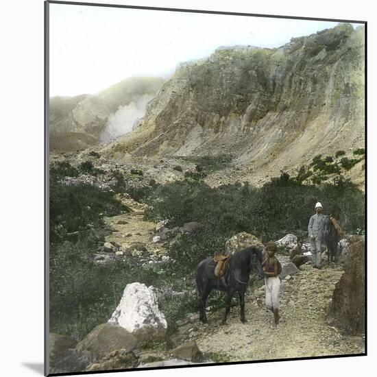 The Entrance to the Crater of the Papadajan Volcano (Island of Java, Indonesia), around 1900-Leon, Levy et Fils-Mounted Photographic Print