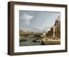 The Entrance to the Grand Canal and the Church Santa Maria Della Salute, Venice-Canaletto-Framed Premium Giclee Print