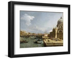 The Entrance to the Grand Canal and the Church Santa Maria Della Salute, Venice-Canaletto-Framed Premium Giclee Print