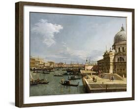 The Entrance to the Grand Canal and the Church Santa Maria Della Salute, Venice-Canaletto-Framed Giclee Print