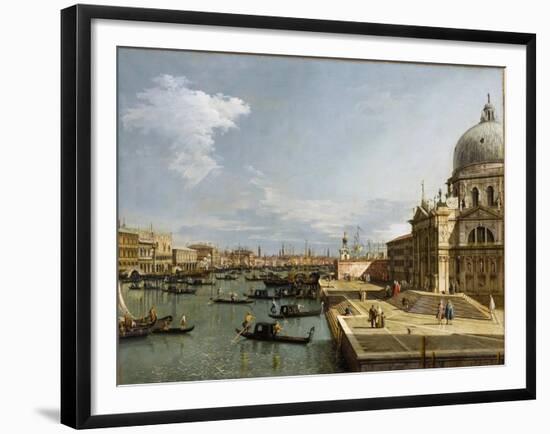 The Entrance to the Grand Canal and the Church Santa Maria Della Salute, Venice-Canaletto-Framed Giclee Print