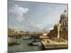 The Entrance to the Grand Canal and the Church Santa Maria Della Salute, Venice-Canaletto-Mounted Giclee Print