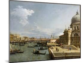 The Entrance to the Grand Canal and the Church Santa Maria Della Salute, Venice-Canaletto-Mounted Giclee Print