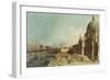 The Entrance to the Grand Canal, Venice, Looking East, with the Church of Santa Maria Della Salute-Canaletto-Framed Giclee Print