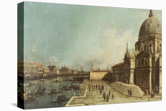 The Entrance to the Grand Canal, Venice, Looking East, with the Church of Santa Maria Della Salute-Canaletto-Stretched Canvas