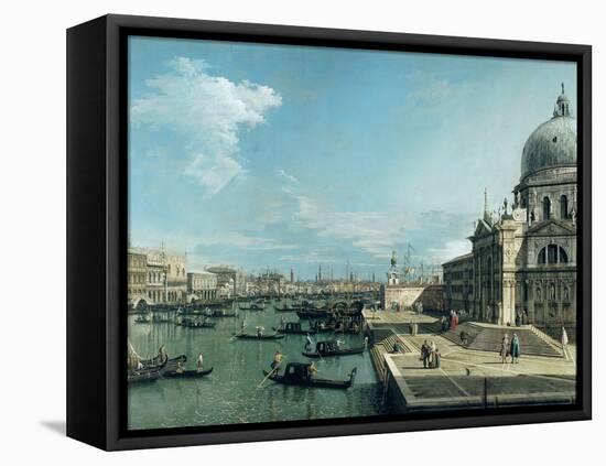 The Entrance to the Grand Canal, Venice-Canaletto-Framed Stretched Canvas