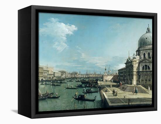 The Entrance to the Grand Canal, Venice-Canaletto-Framed Stretched Canvas