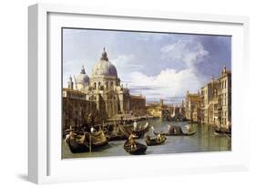 The Entrance to the Grand Canal-Canaletto-Framed Premium Giclee Print