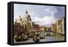 The Entrance to the Grand Canal-Canaletto-Framed Stretched Canvas