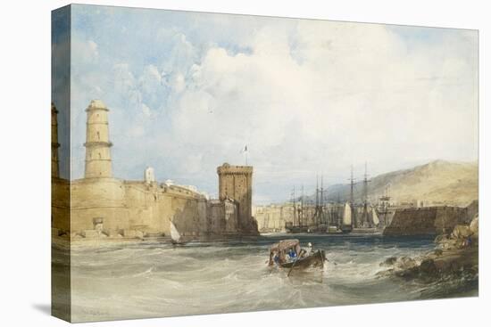 The Entrance to the Harbour of Marseilles, C.1838-William Callow-Stretched Canvas