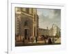 The Entrance to the Musee De Louvre and St. Louis Church, 1822-Etienne Bouhot-Framed Giclee Print