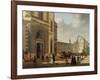 The Entrance to the Musee De Louvre and St. Louis Church, 1822-Etienne Bouhot-Framed Giclee Print