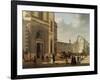 The Entrance to the Musee De Louvre and St. Louis Church, 1822-Etienne Bouhot-Framed Giclee Print