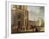 The Entrance to the Musee De Louvre and St. Louis Church, 1822-Etienne Bouhot-Framed Giclee Print