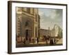 The Entrance to the Musee De Louvre and St. Louis Church, 1822-Etienne Bouhot-Framed Giclee Print