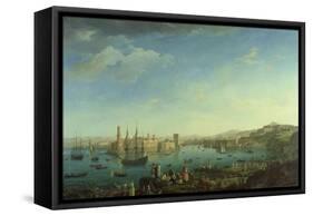 The Entrance to the Port of Marseilles, 1754-Claude Joseph Vernet-Framed Stretched Canvas