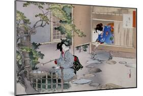 The Entrance to the Tea Rooms, C1886-1908-Mizuno Toshikata-Mounted Giclee Print