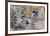 The Entrance to the Tea Rooms, C1886-1908-Mizuno Toshikata-Framed Giclee Print