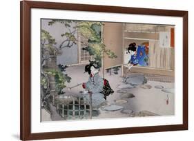 The Entrance to the Tea Rooms, C1886-1908-Mizuno Toshikata-Framed Giclee Print