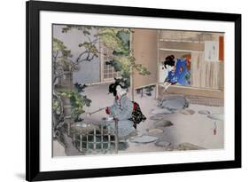 The Entrance to the Tea Rooms, C1886-1908-Mizuno Toshikata-Framed Giclee Print