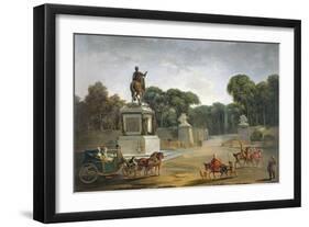 The Entrance to the Tuileries from the Place Louis XV in Paris, circa 1775-Jacques Philippe Joseph Saint-Quentin-Framed Giclee Print