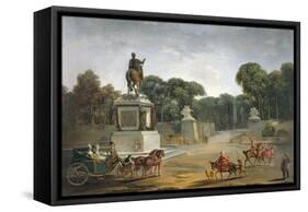 The Entrance to the Tuileries from the Place Louis XV in Paris, circa 1775-Jacques Philippe Joseph Saint-Quentin-Framed Stretched Canvas