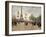 The entrance to the Universal Exhibition of 1889 Paris showing the Eiffel tower.-Jean Beraud-Framed Giclee Print